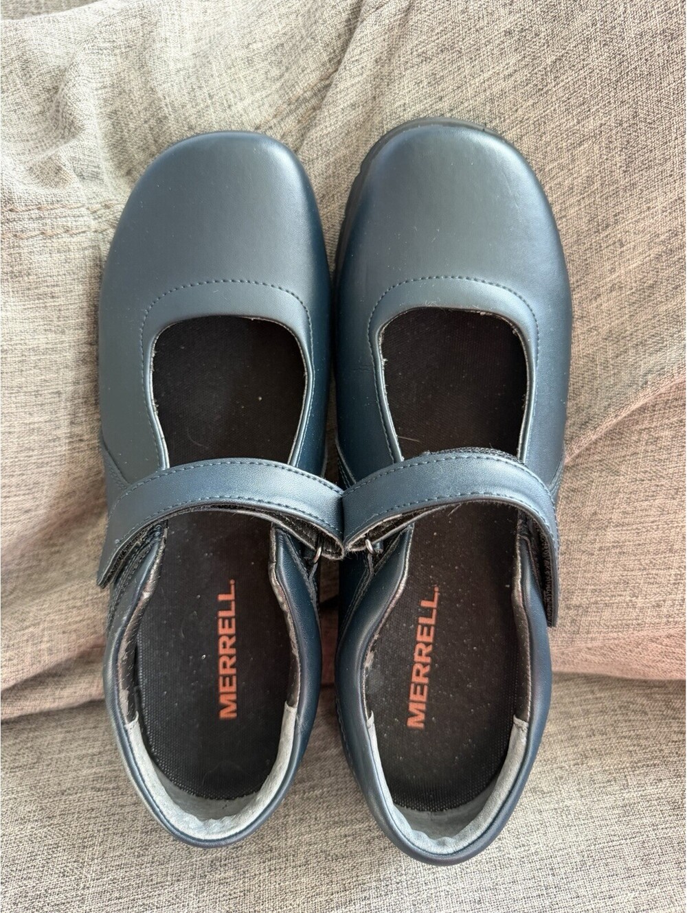 Merrell Lorelei Emme Navy Leather Mary Jane Shoes Womens Size 8.5 Wide